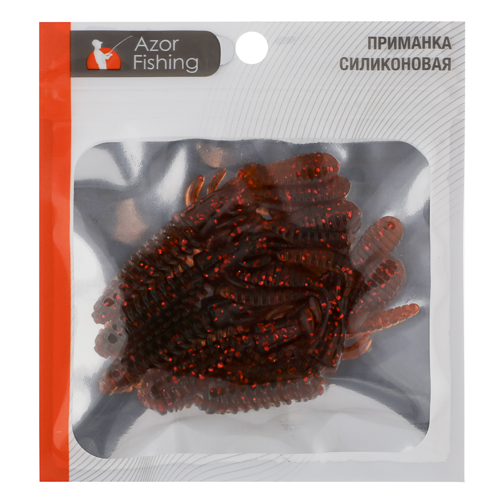 Набор силиконовых приманок "Кальмар" тм AZOR FISHING, плавающая, съедобная, 75мм, 5шт, 5 цветов, арт.№ 145-009