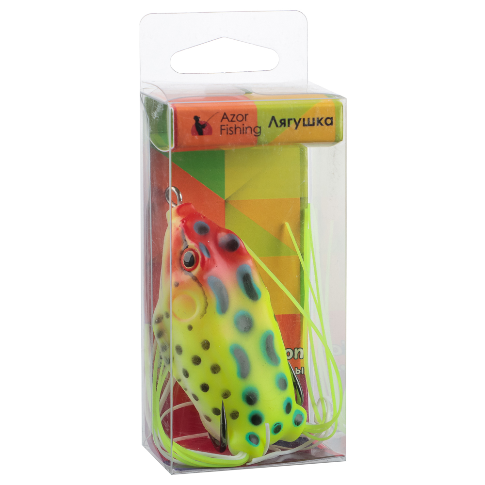 Лягушка силиконовая "Крези" тм AZOR FISHING, 55 мм, 5 цветов, арт.№ 145-010