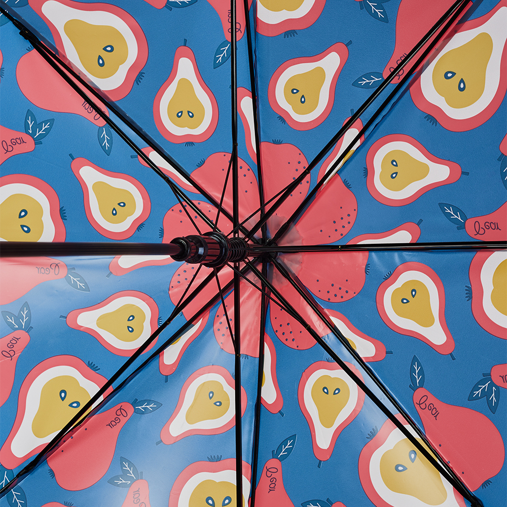 Зонт-трость, универсальный, металл, пластик, ПВХ, 60 см, 8 спиц, груша, RST910, арт.№ 302-387