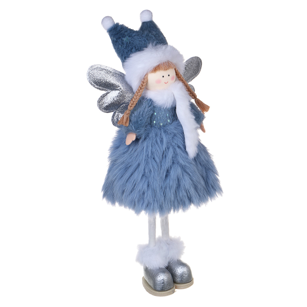 СНОУ БУМ Сувенир Ангелочек 20x8x40 см, полиэстер, синий, арт.№ 140-124