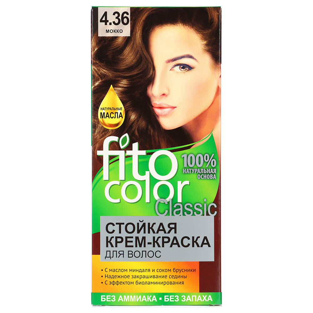 Краска для волос FITO COLOR Classic, 115 мл, тон 4.36 мокко, арт.№ 081-006