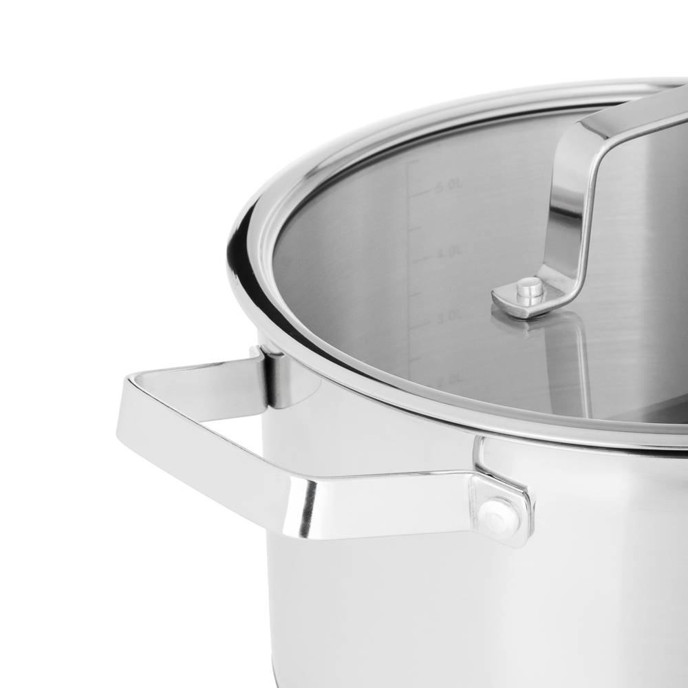 SATOSHI Шато Кастрюля 24х13,5см. 5,9л. со стекл. крышкой, индукция, арт.№ 822-268