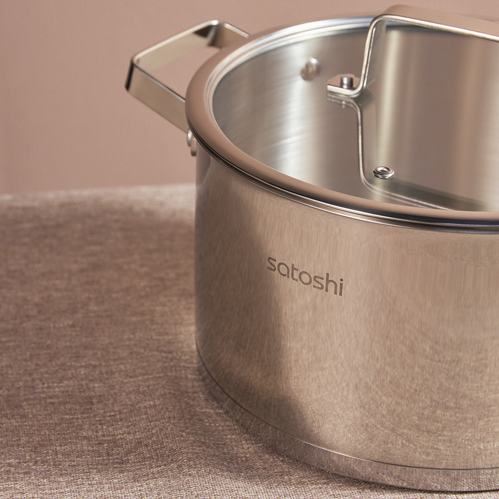SATOSHI Шато Кастрюля 24х13,5см. 5,9л. со стекл. крышкой, индукция, арт.№ 822-268