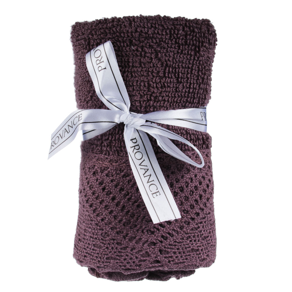 PROVANCE Мятный Латте Полотенце махровое с кружевом, 100% хлопок, 30х50см, 400гр/м, 3 цвета, арт.№ 488-040