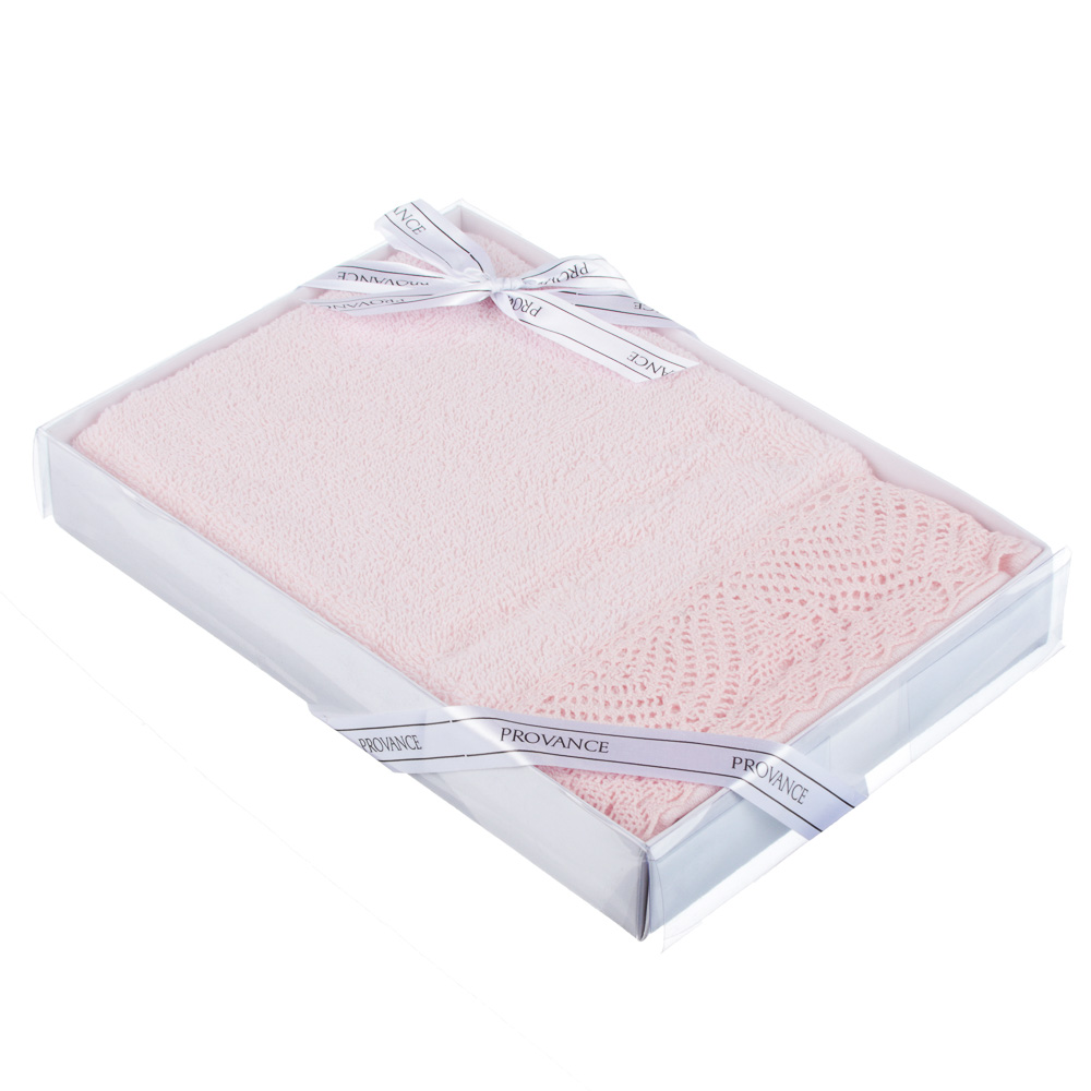 PROVANCE Мятный Латте Полотенце махровое с кружевом, 100% хлопок, 50х90см, 400гр/м, 3 цвета, арт.№ 488-041