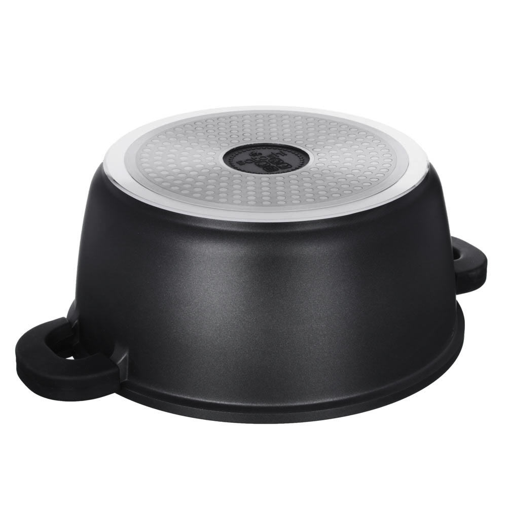 Кастрюля с крышкой 5,8 л, d26х12 см SATOSHI Лион, антипригарное покрытие мрамор, силиконовые протекторы ручек, индукция, арт.№ 846-406