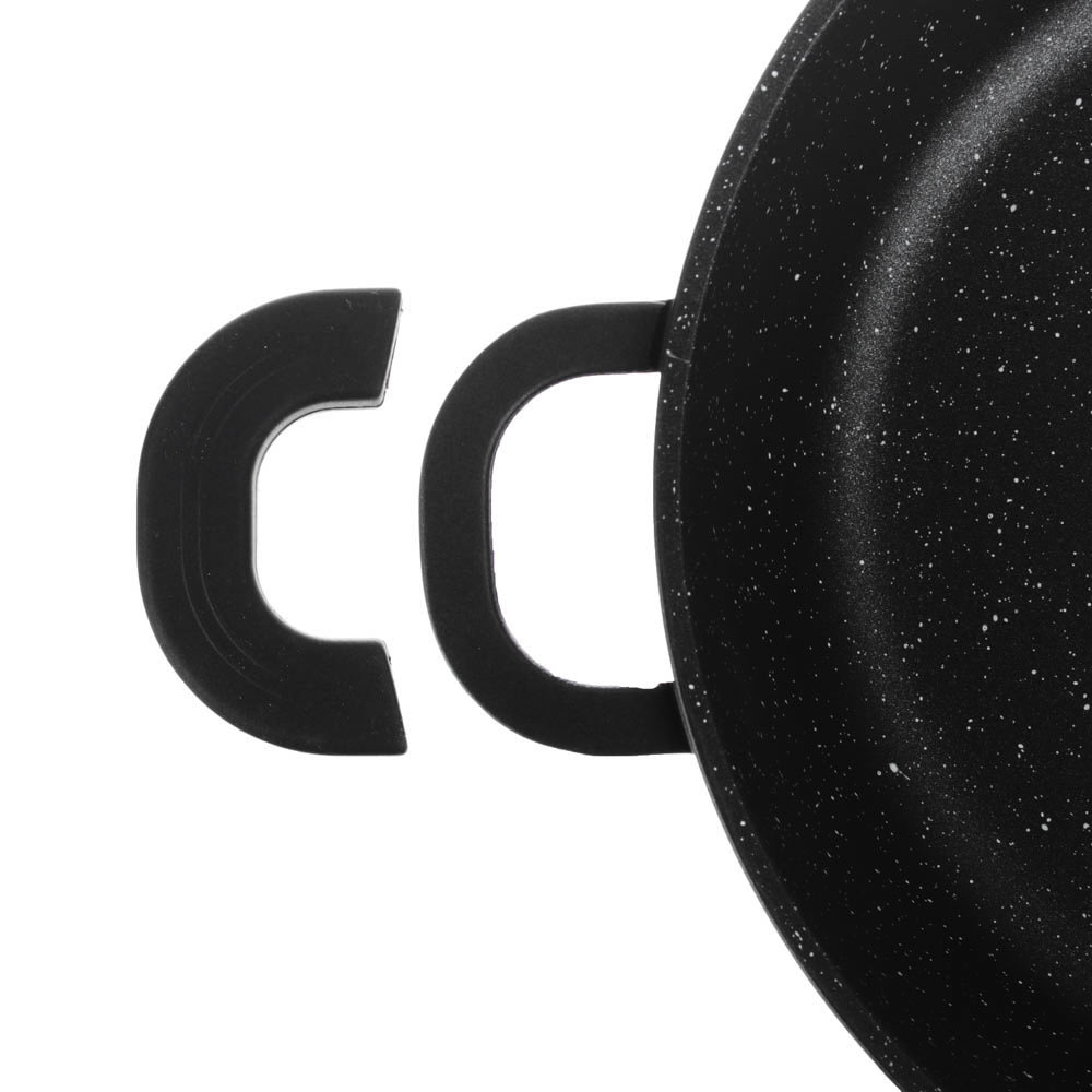 Кастрюля с крышкой 6,3 л, d28х12,5 см SATOSHI Лион, антипригарное покрытие мрамор, силиконовые протекторы ручек, индукция, арт.№ 846-407