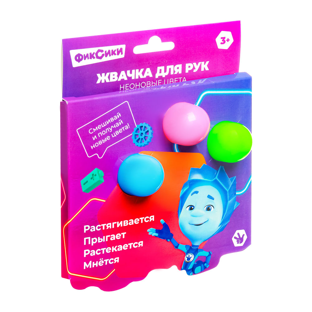 ФИКСИКИ Пластилин для детской лепки "SMART GUM", 39 г, 3 цвета, 11х3,5х15,5 см, арт.№ 429-024