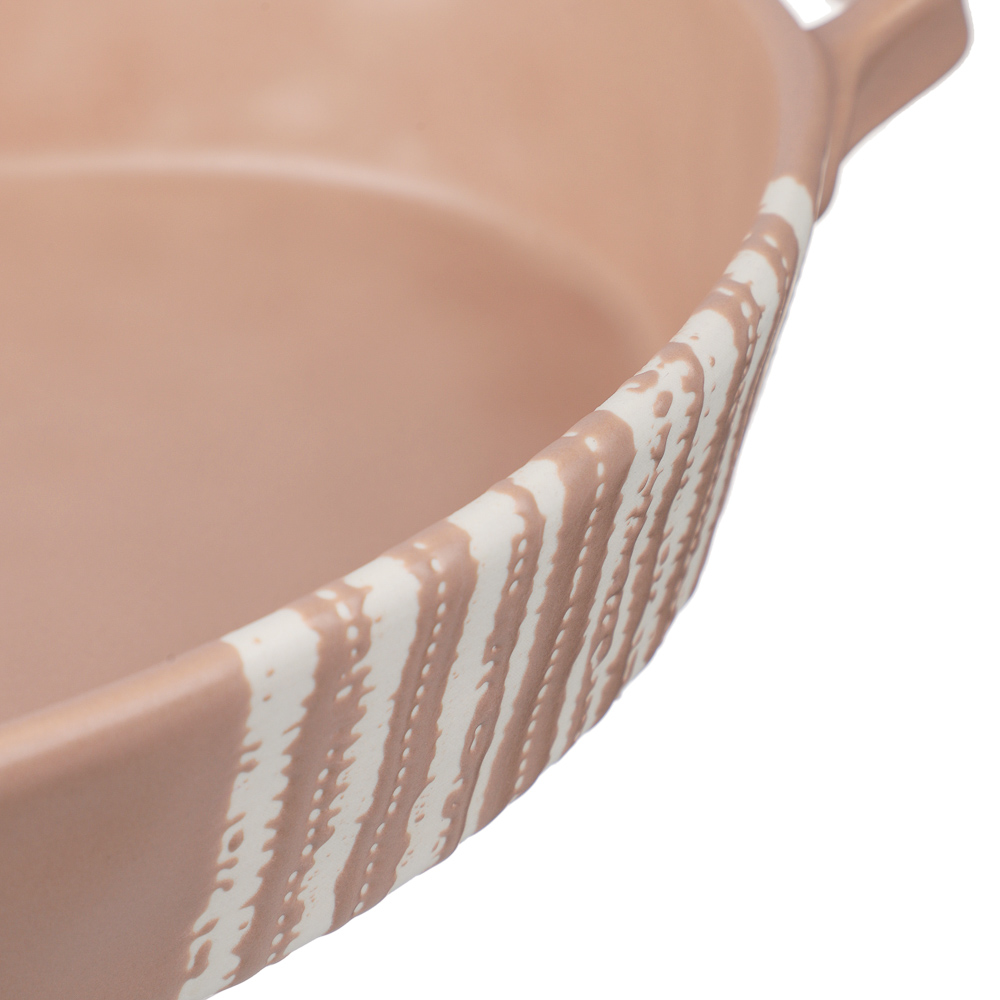 MILLIMI Форма для запекания и сервировки овальная с ручками, керамика, 31х20,5х5 см, объем 1,1 л, бежевая, арт.№ 826-386