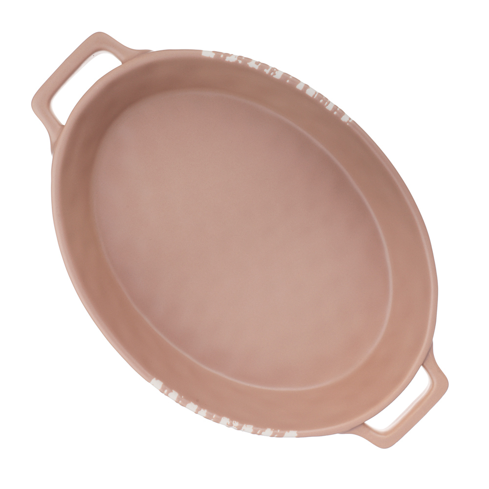 MILLIMI Форма для запекания и сервировки овальная с ручками, керамика, 31х20,5х5 см, объем 1,1 л, бежевая, арт.№ 826-386