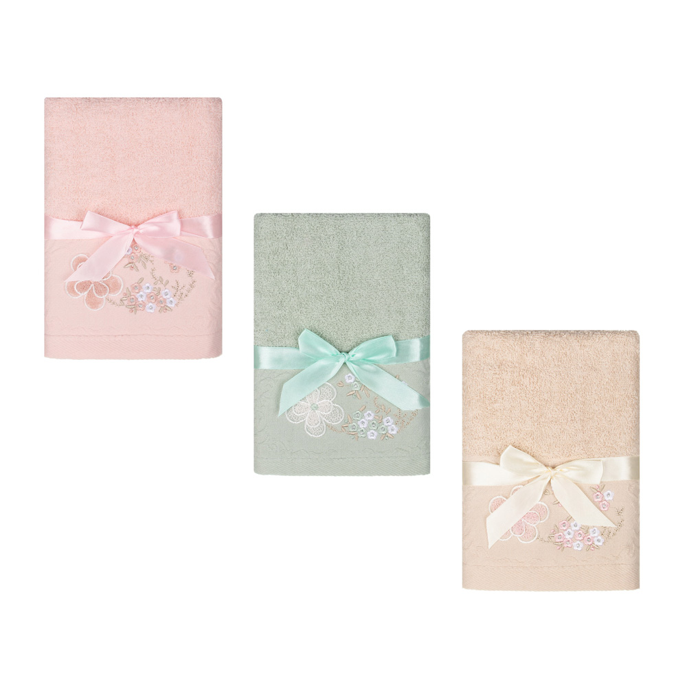 PROVANCE Элина Полотенце махровое, 80% хлопок 20% ПЭ, 50х90см, 3 дизайна, арт.№ 488-028