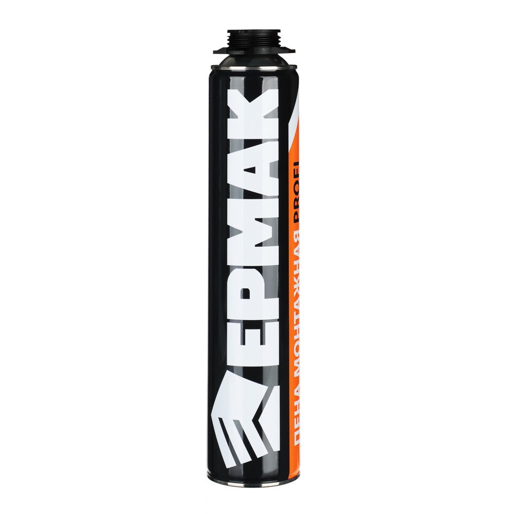 Пена монтажная PROFI тм ЕРМАК, всесезон, баллон 1л, м.брутто 640г, под пистолет, выход до 35л, арт.№ 669-117