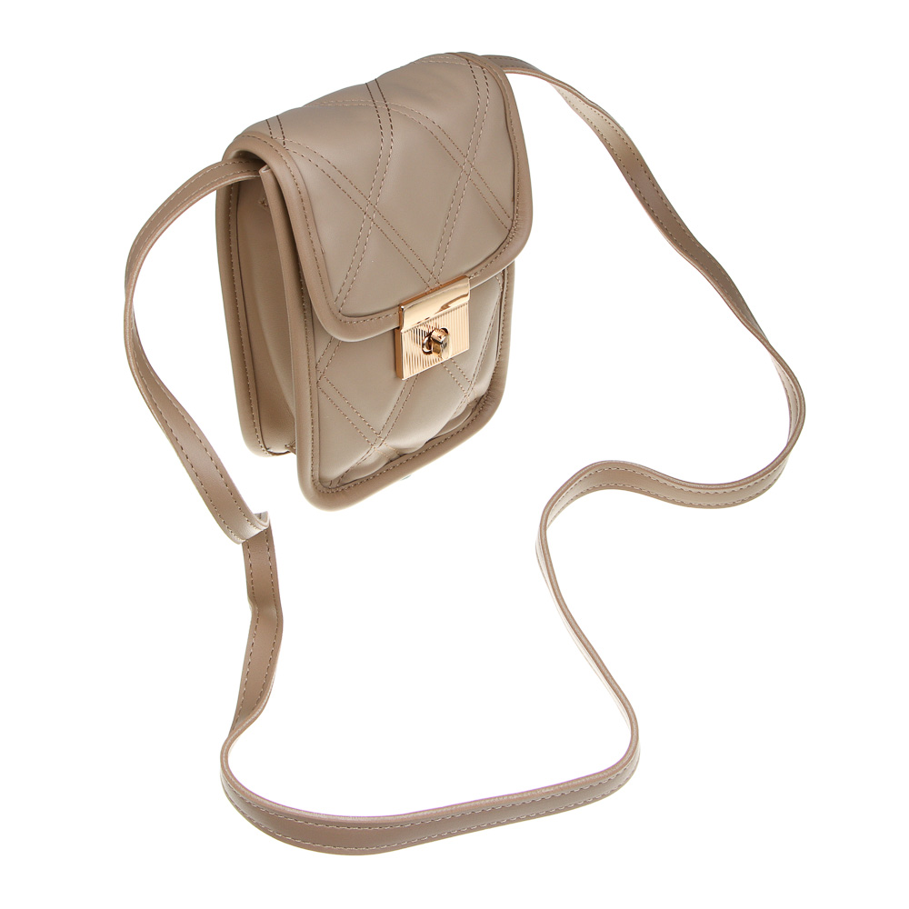 ЮL Кватра Сумка кроссбоди стеганная на длинном ремне, ПУ, 19х13х4см, 2 цвета, КЖС24-21, арт.№ 337-188