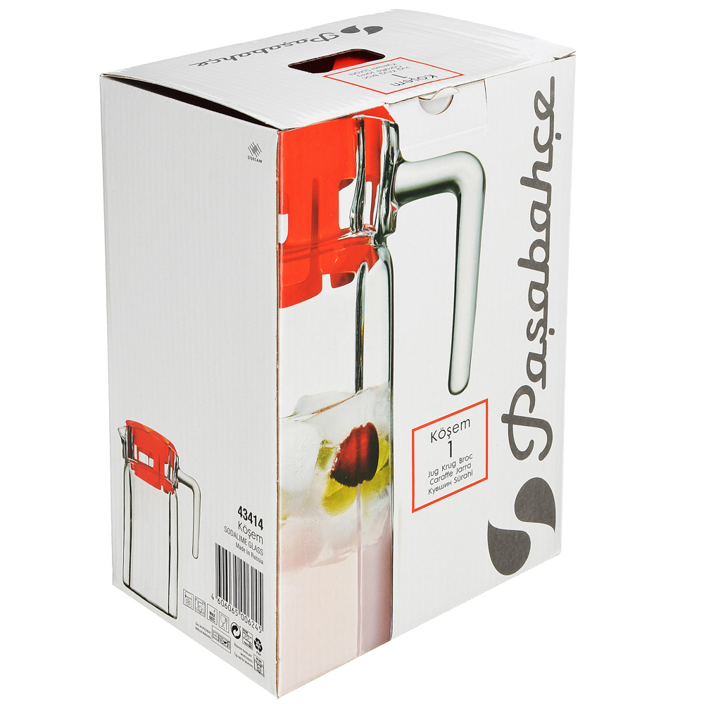 PASABAHCE Кошем Кувшин 1250мл, стекло, с крышкой,  инд. упаковка, арт.№ 878-291
