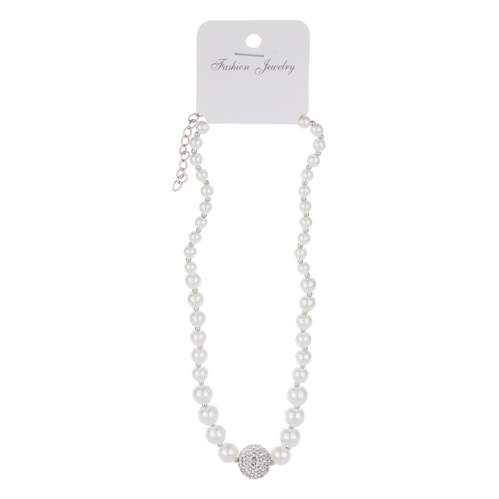 Бусы на шею 37-42см, медь, алюминий, стекло, БЖ25-15, арт.№ 023-020