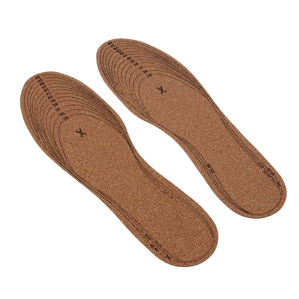 Стельки универсальные тм STREETWISE, полиэстер, натуральная пробка, р. 36-46, арт.№ 459-230