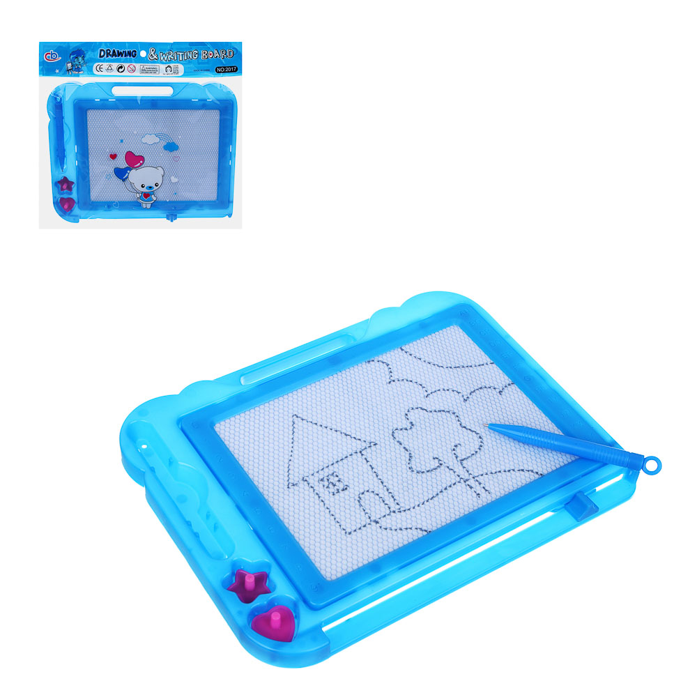 Доска магнитная для рисования с 2-3-мя штампами, пластик, арт.№ 284-143