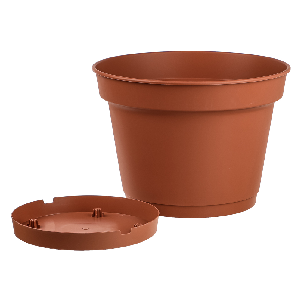 Горшок для цветов Mint d310мм, 10,7л с поддоном терракотовый, арт.№ 164-351