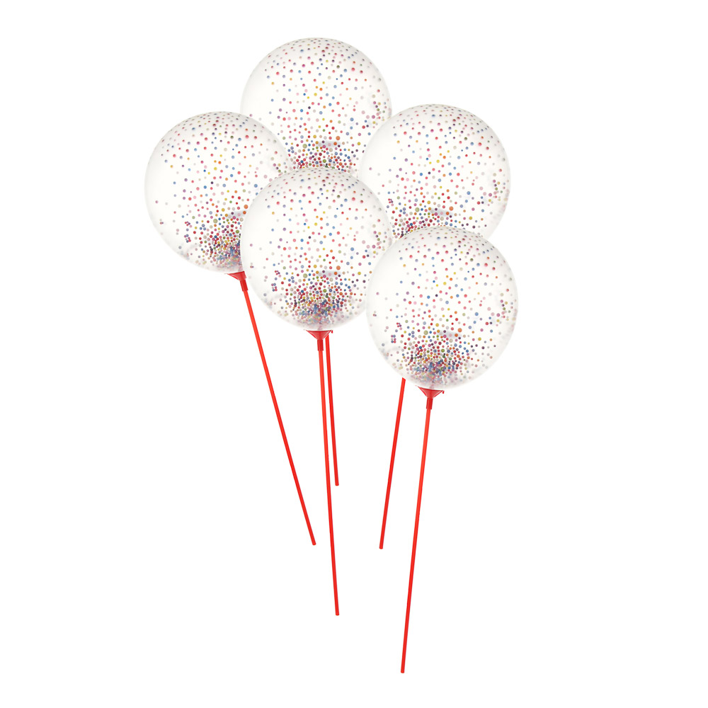 Набор воздушных шаров тм Fntastic с наполнителем, 12", набор 5 шар.+ 5 труб.+ 5 держ. пластик, арт.№ 518-036