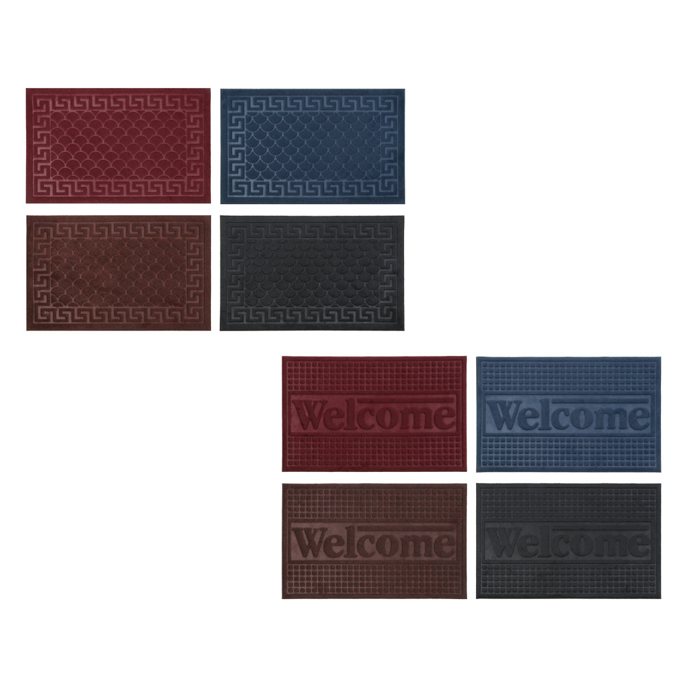 Коврик придверный тм VETTA, 45х75см, резиновый с ворсом, полиэстер, арт.№ 466-026