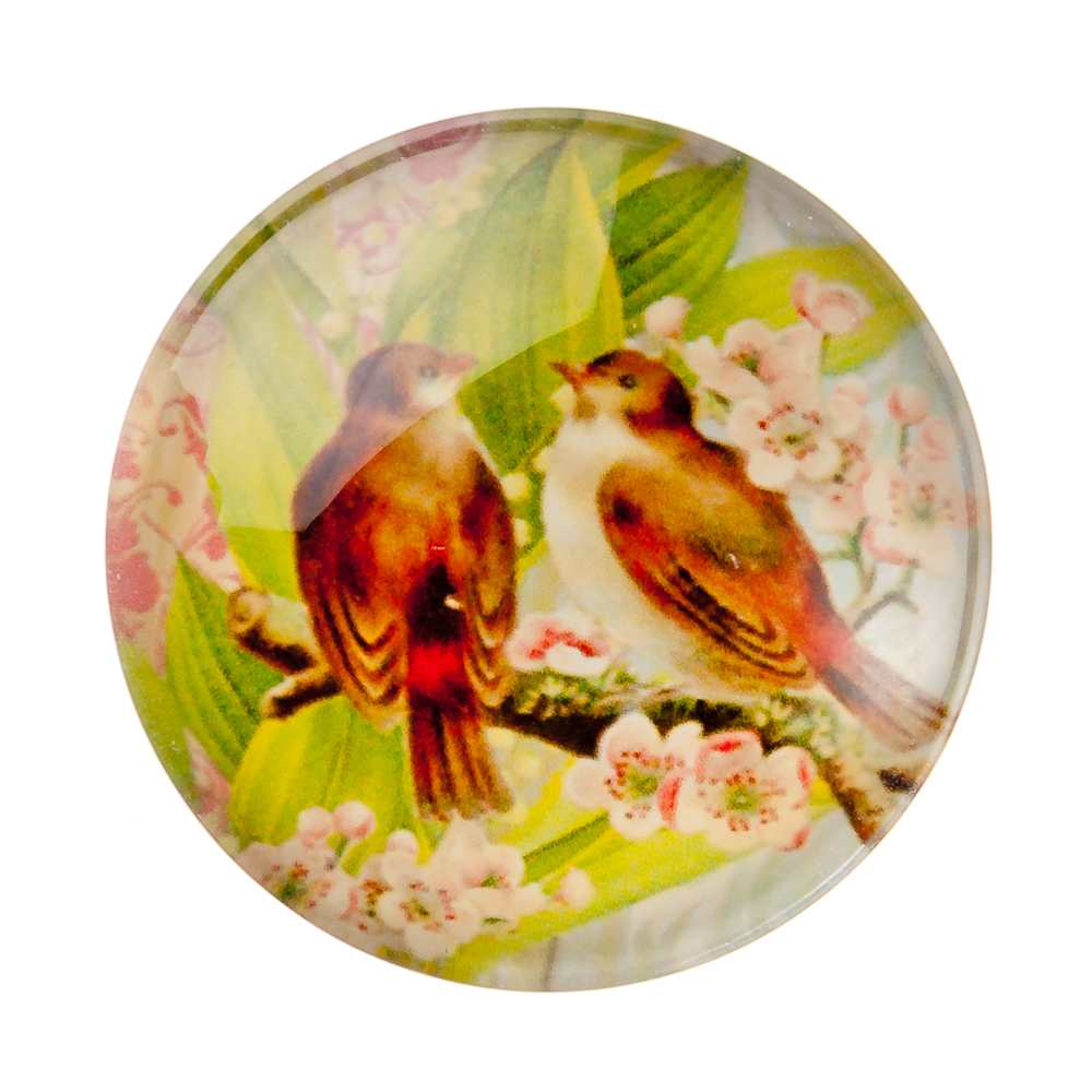 Магнит, 4х4х1,5см, стекло, 10-12 дизайнов, арт.№ 512-326