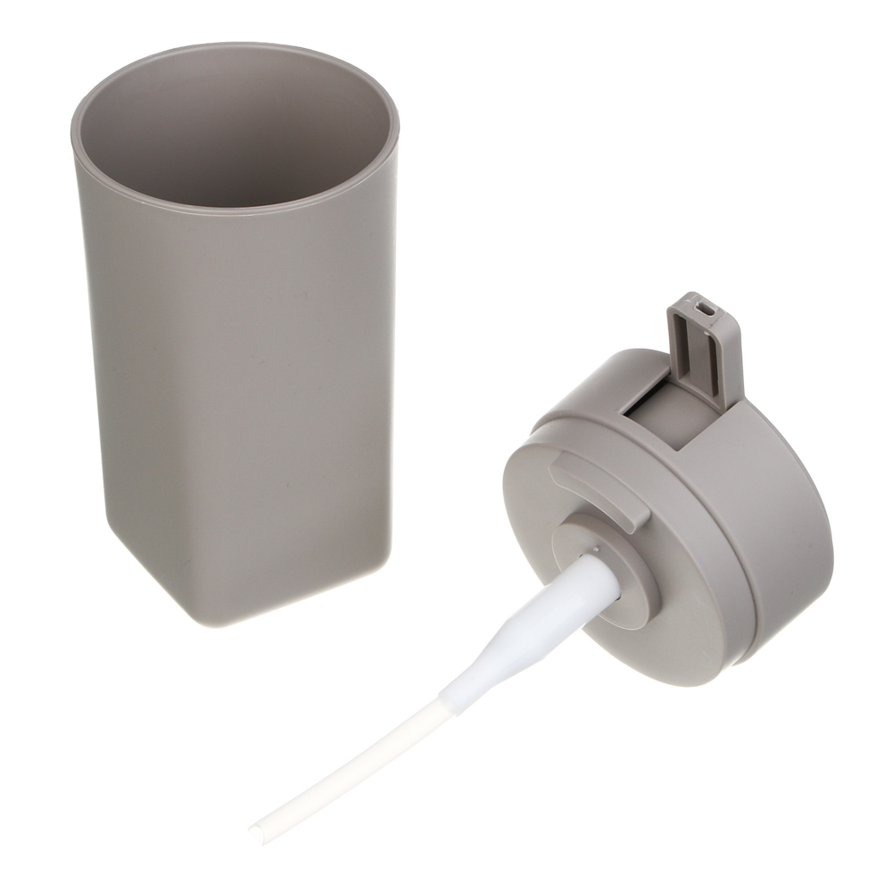 VETTA Дозатор для жидкого мыла, пластик, 350 мл, 14,5x9,5x7 см, бежевый, арт.№ 478-275