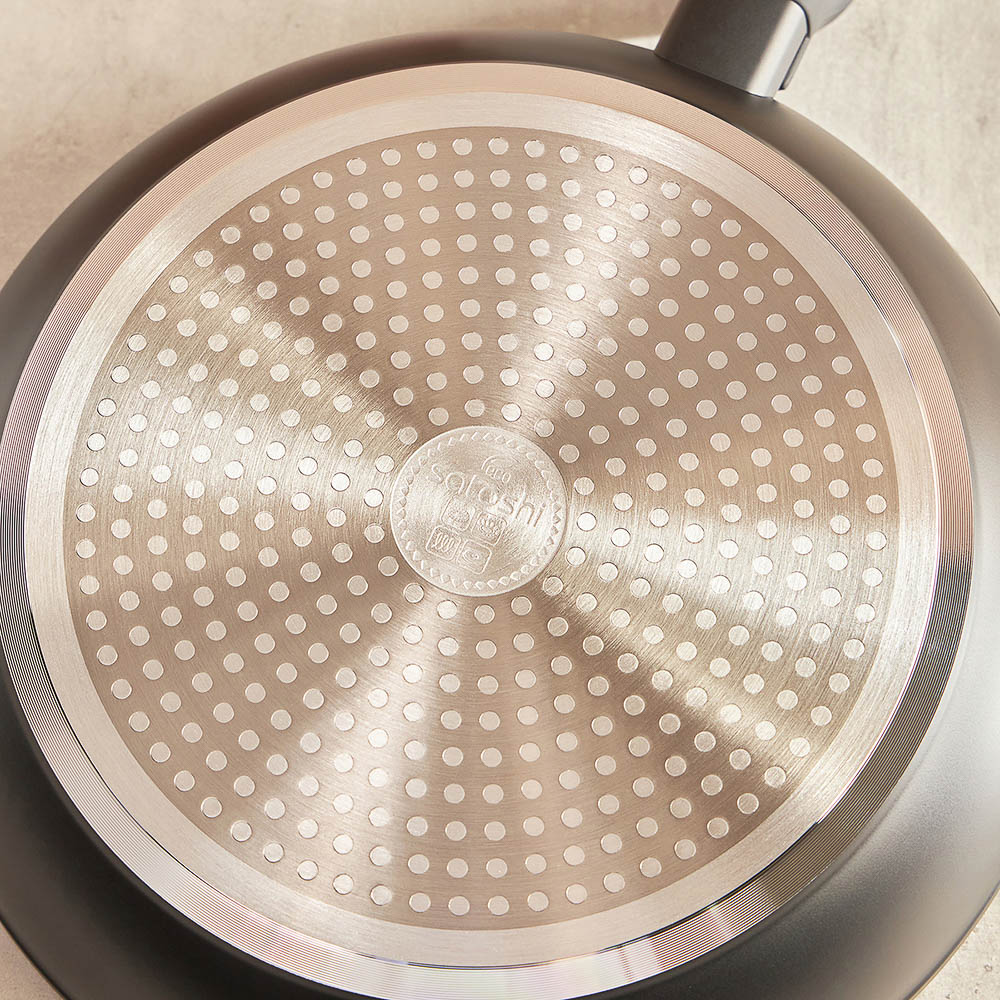 Набор посуды 4 предмета SATOSHI Стоун, сковорода, сотейник, кастрюля d24 см, крышка, антипригарное покрытие мрамор, арт.№ 846-433