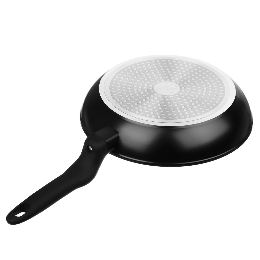 Набор посуды 4 предмета SATOSHI Стоун, сковорода, сотейник, кастрюля d24 см, крышка, антипригарное покрытие мрамор, арт.№ 846-433