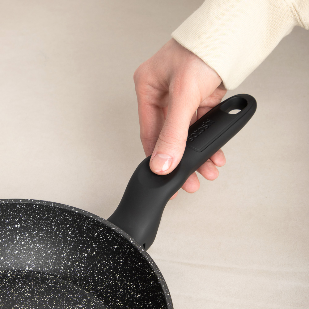 SATOSHI Стоун Набор сковород литых 3пр., d20, 24, 28см, антипригарное покрытие Мрамор, арт.№ 846-440