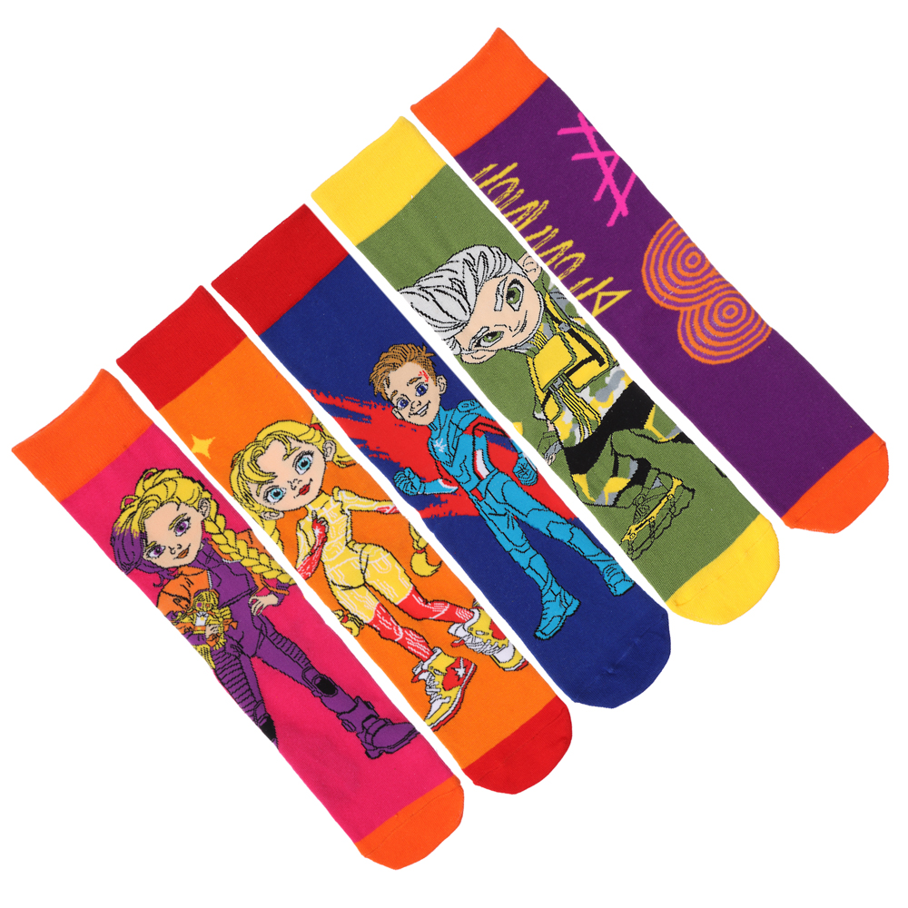 BY Русские Супергерои Носки р. 23-25, 65% хлопок, 25% полиэстер, 10% спандекс, 4 дизайна, арт.№ 019-284