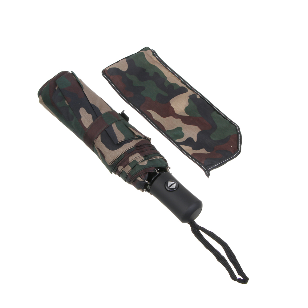 Зонт автомат тм BY Русские Супергерои, диаметр 95см, 8 спиц, сталь, PU, милитари, арт.№ 302-415