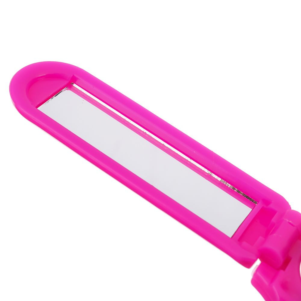 ЮНИLOOK Расческа складная с зеркалом Дорожная, пластик, 4х19,5см, 6 цветов, К-03, арт.№ 301-188