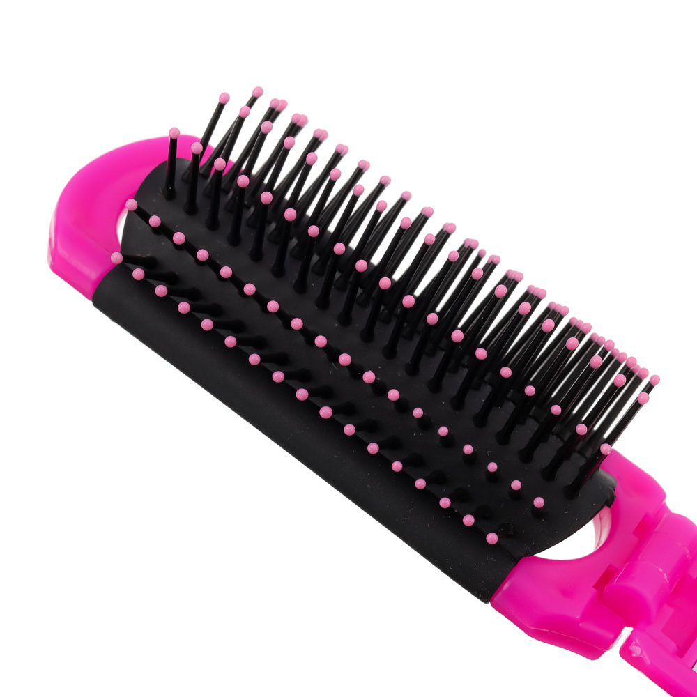 ЮНИLOOK Расческа складная с зеркалом Дорожная, пластик, 4х19,5см, 6 цветов, К-03, арт.№ 301-188