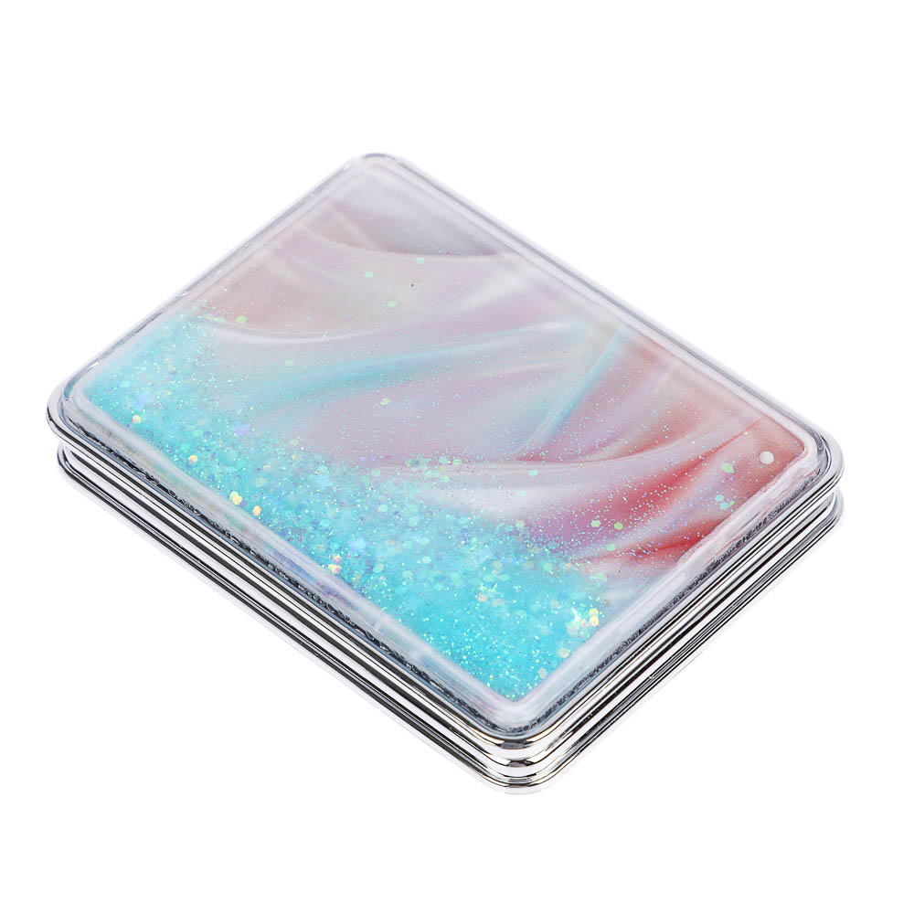 ЮНИLOOK Зеркало карманное, пластик, стекло, 8х5,8см, 6-12 дизайнов, арт.№ 301-240