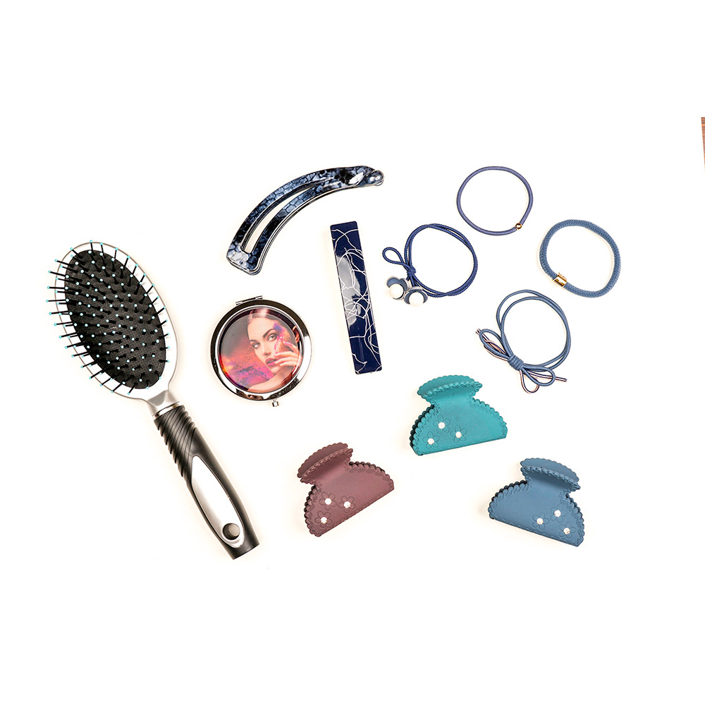 ЮНИLOOK Расческа массажная широкая, пластик, 23,8х7см, черно-серая, 629-8651, арт.№ 356-128