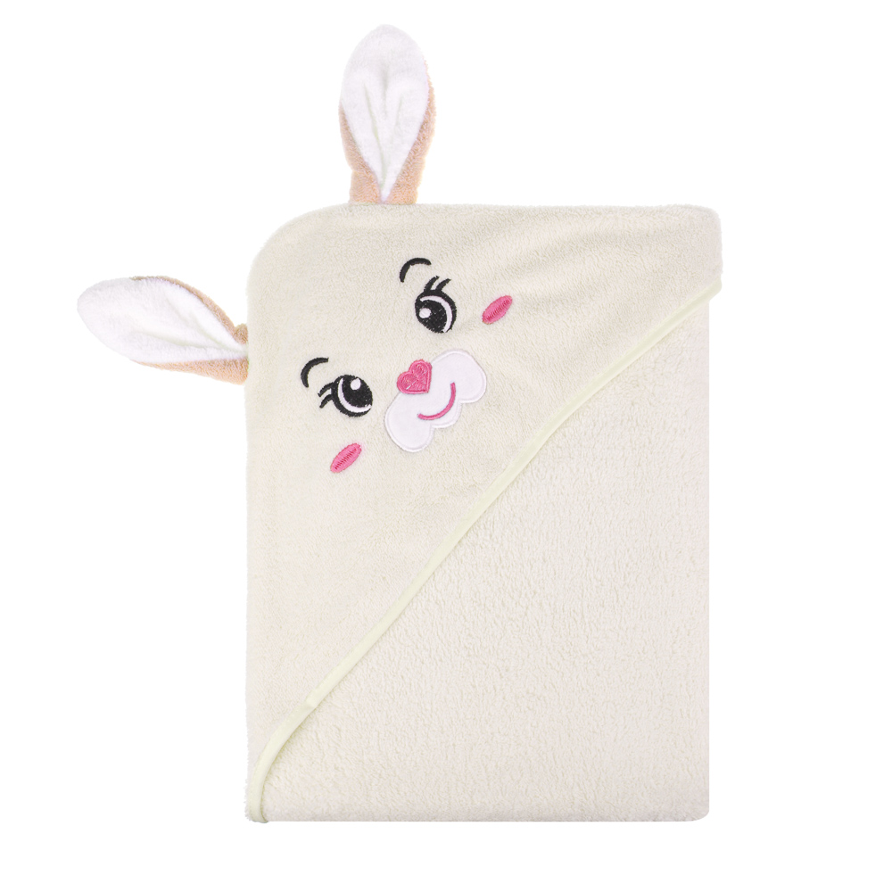 Полотенце-пончо махровое с капюшоном PROVANCE, 80% полиэстер, 20% полиамид, 105х105 см, 280 г/м2, 3 дизайна, арт.№ 484-171