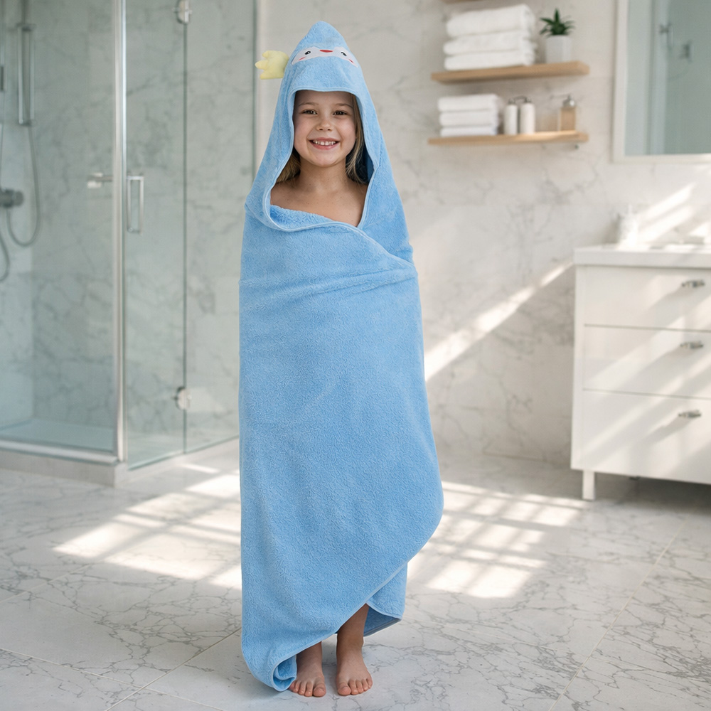 Полотенце-пончо махровое с капюшоном PROVANCE, 80% полиэстер, 20% полиамид, 105х105 см, 280 г/м2, 3 дизайна, арт.№ 484-171