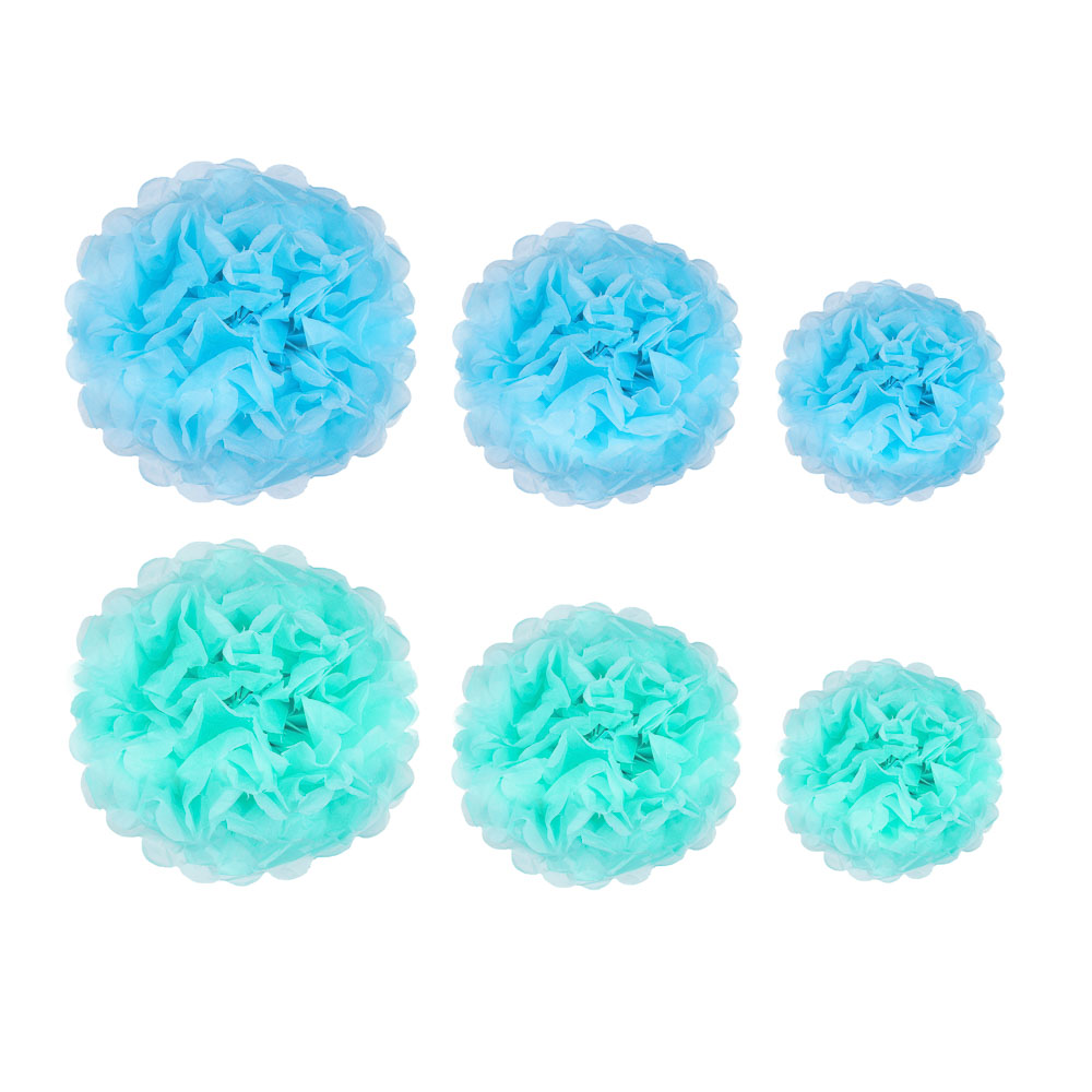 FNtastic Подвеска-помпон 15см, 20см, 25см, 6шт, бумага, арт.№ 521-104