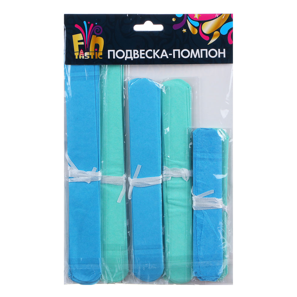 FNtastic Подвеска-помпон 15см, 20см, 25см, 6шт, бумага, арт.№ 521-104