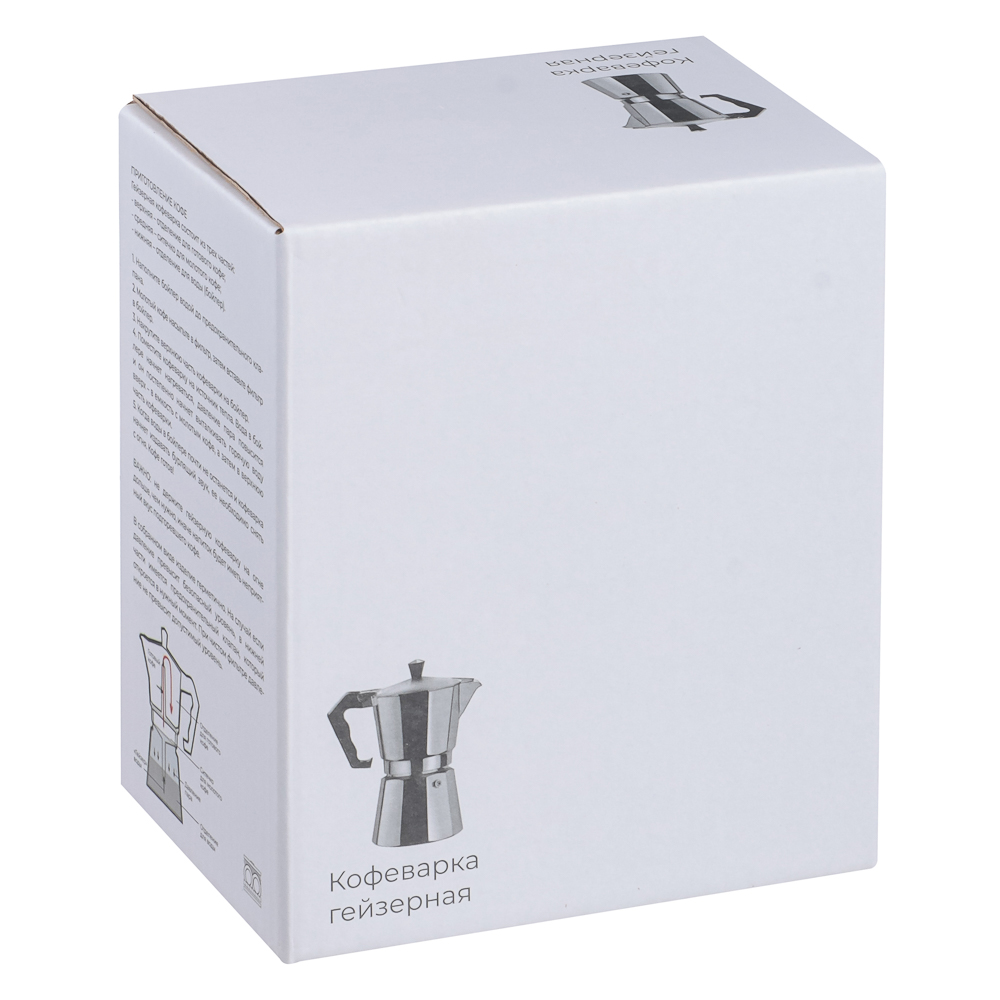 VETTA Кофеварка гейзерная, 3 чашки, алюминий(SGS), пластиковая ручка, арт.№ 850-129