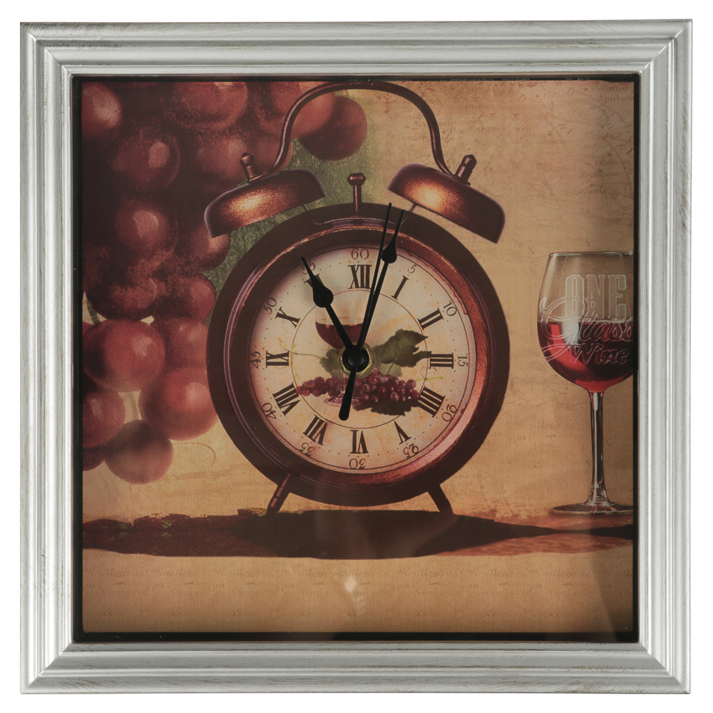 LADECOR CHRONO Часы настенные с панно, 24,3x24,3x5см, пластик, 1хАА, арт 1, арт.№ 581-932