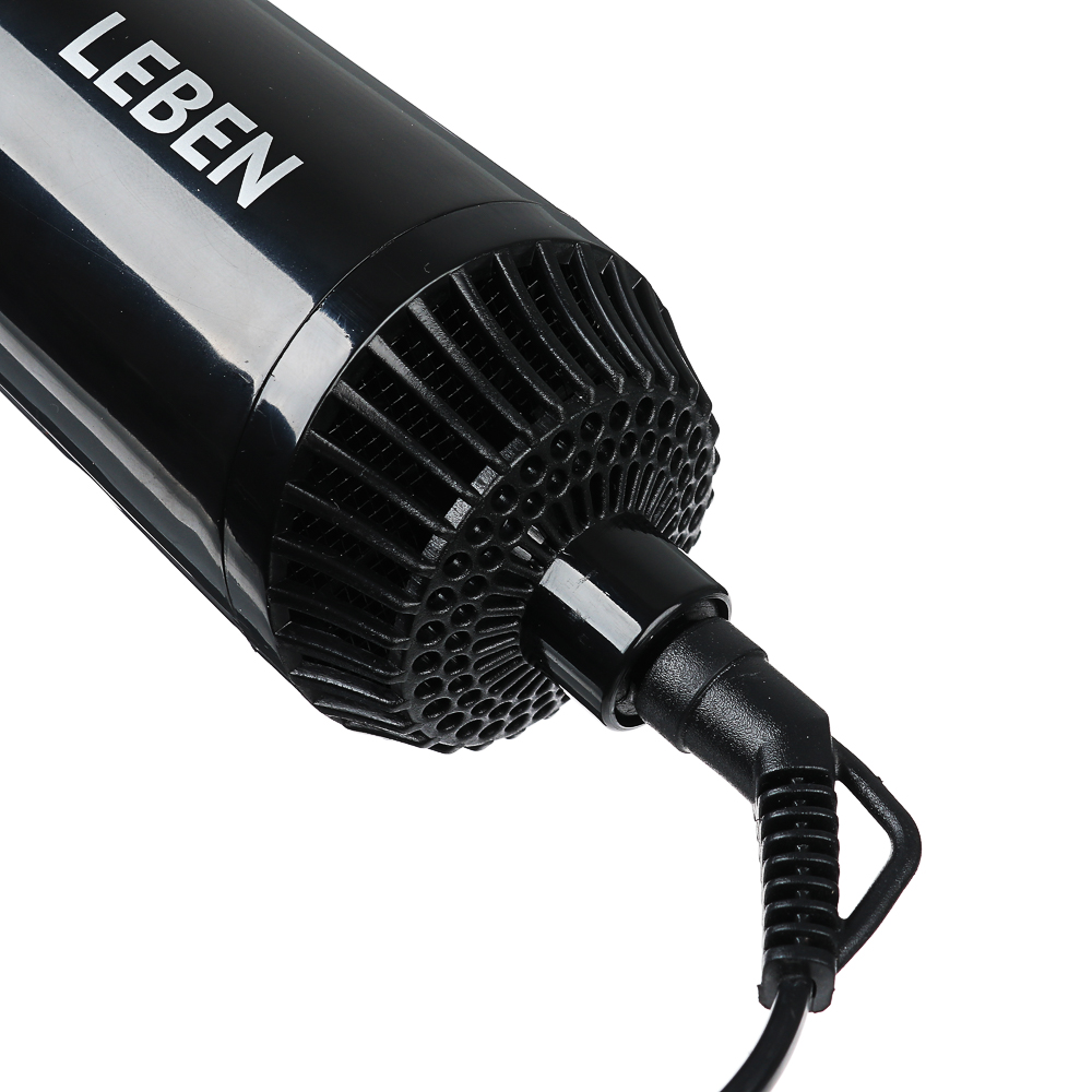 LEBEN Фен-щетка для волос, 1000Вт, 3 темп. реж., 2 скорости, автомат. вращение НТ-1002, арт.№ 259-130