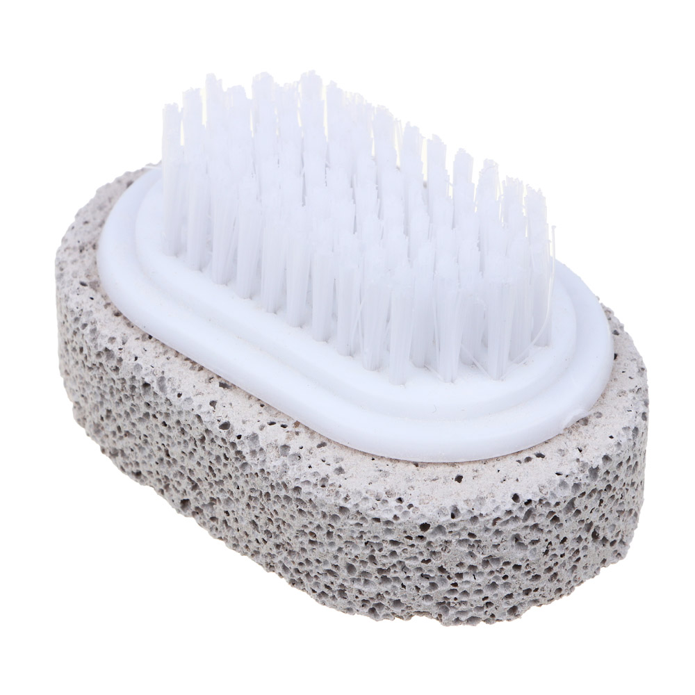 ЮНИLOOK Пемза для педикюра с щеткой, иск.пемза, пластик, 7х4,4х3,3см, арт.№ 305-422