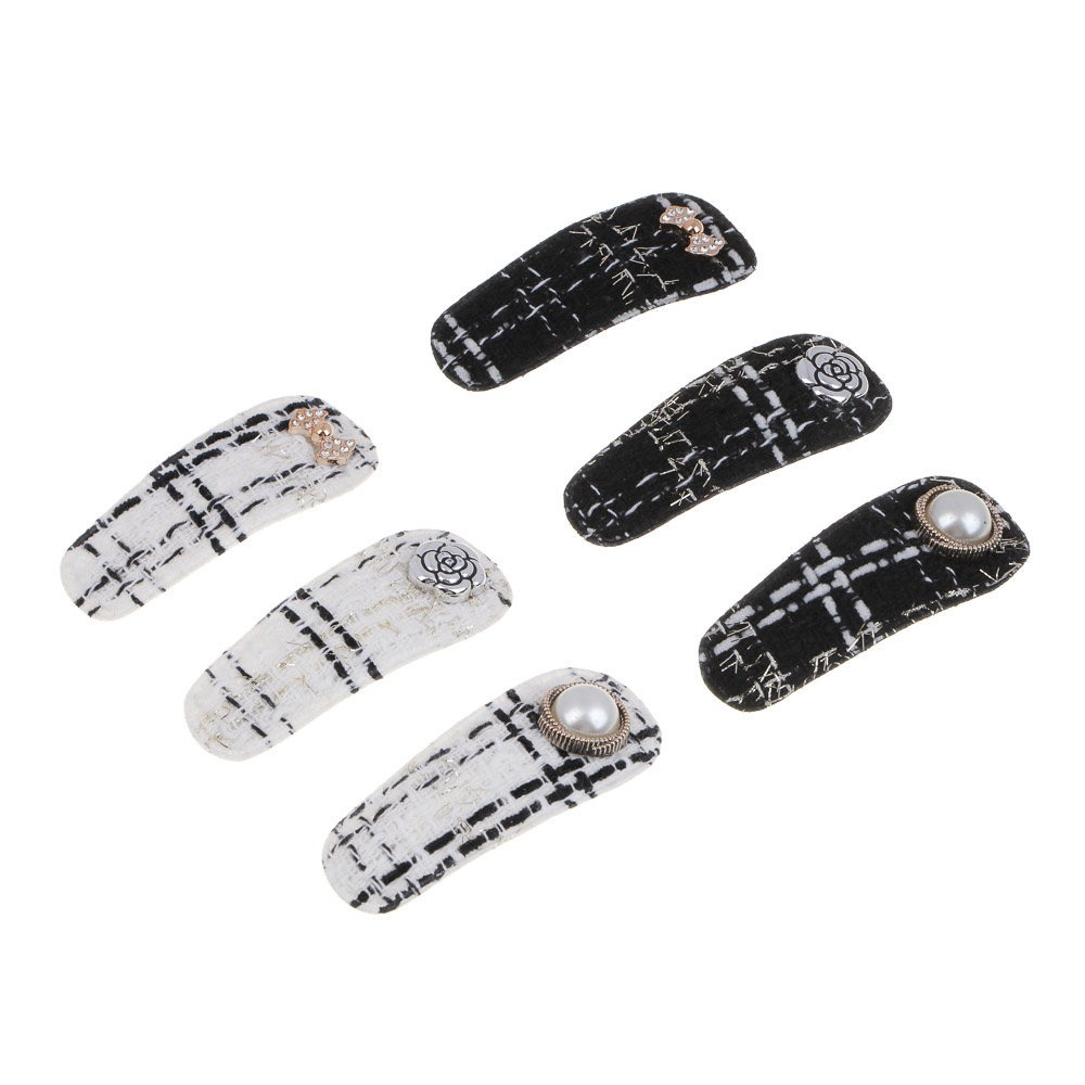 ЮНИLOOK Зажим для волос, 7,5см, сплав, полиэстер, пластик, 3 дизайна, ACS-127, арт.№ 321-043