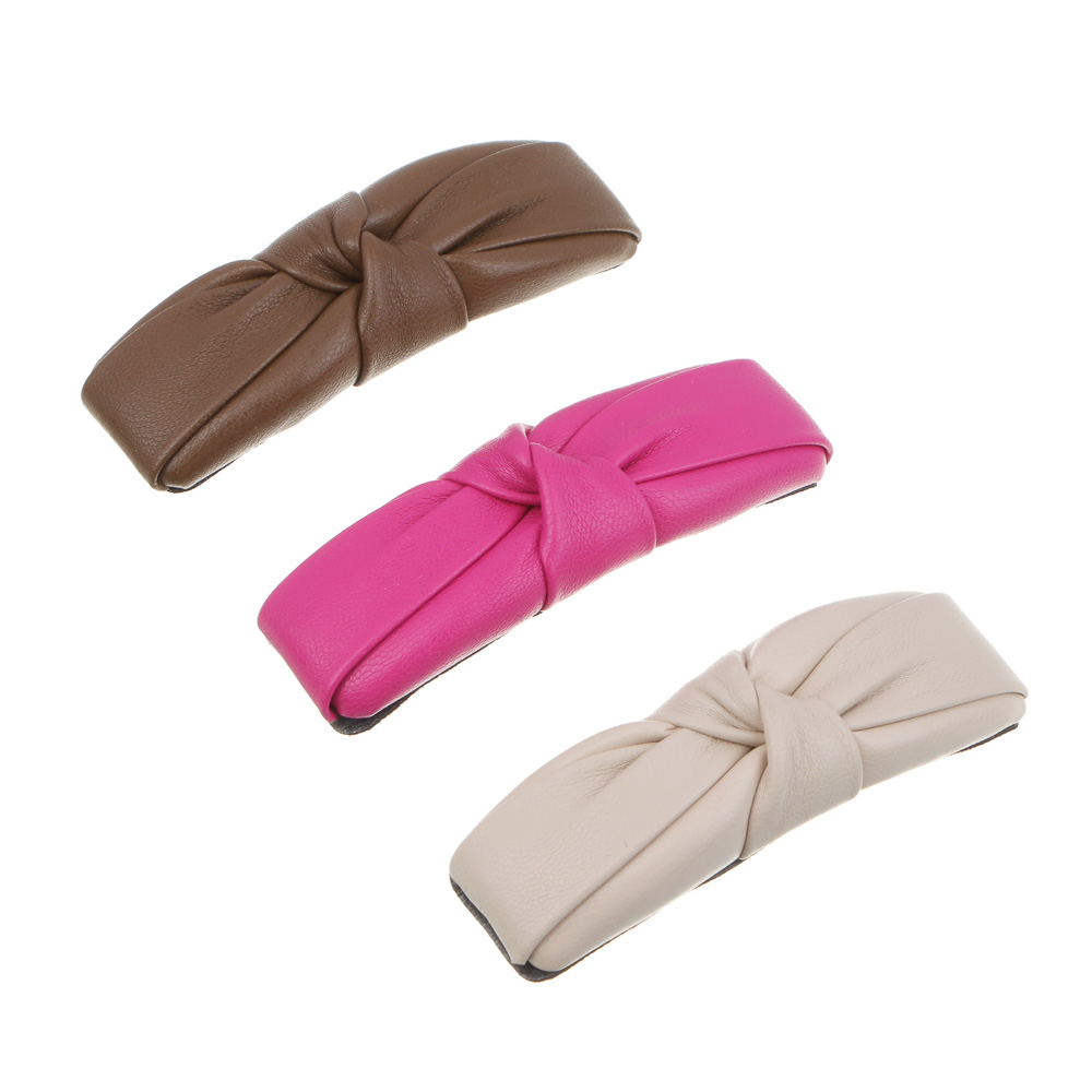 ЮНИLOOK Зажим для волос, 8см, сплав, PU, 3 цвета, ACS-128, арт.№ 321-044