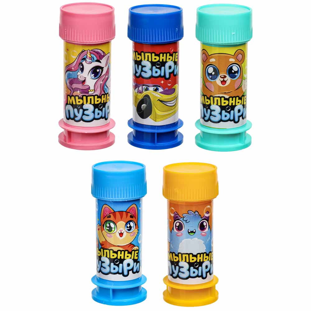 ИГРОЛЕНД Мыльные пузыри "Мультфильмы", 35мл, мыльный раствор, пластик, арт.№ 460-012