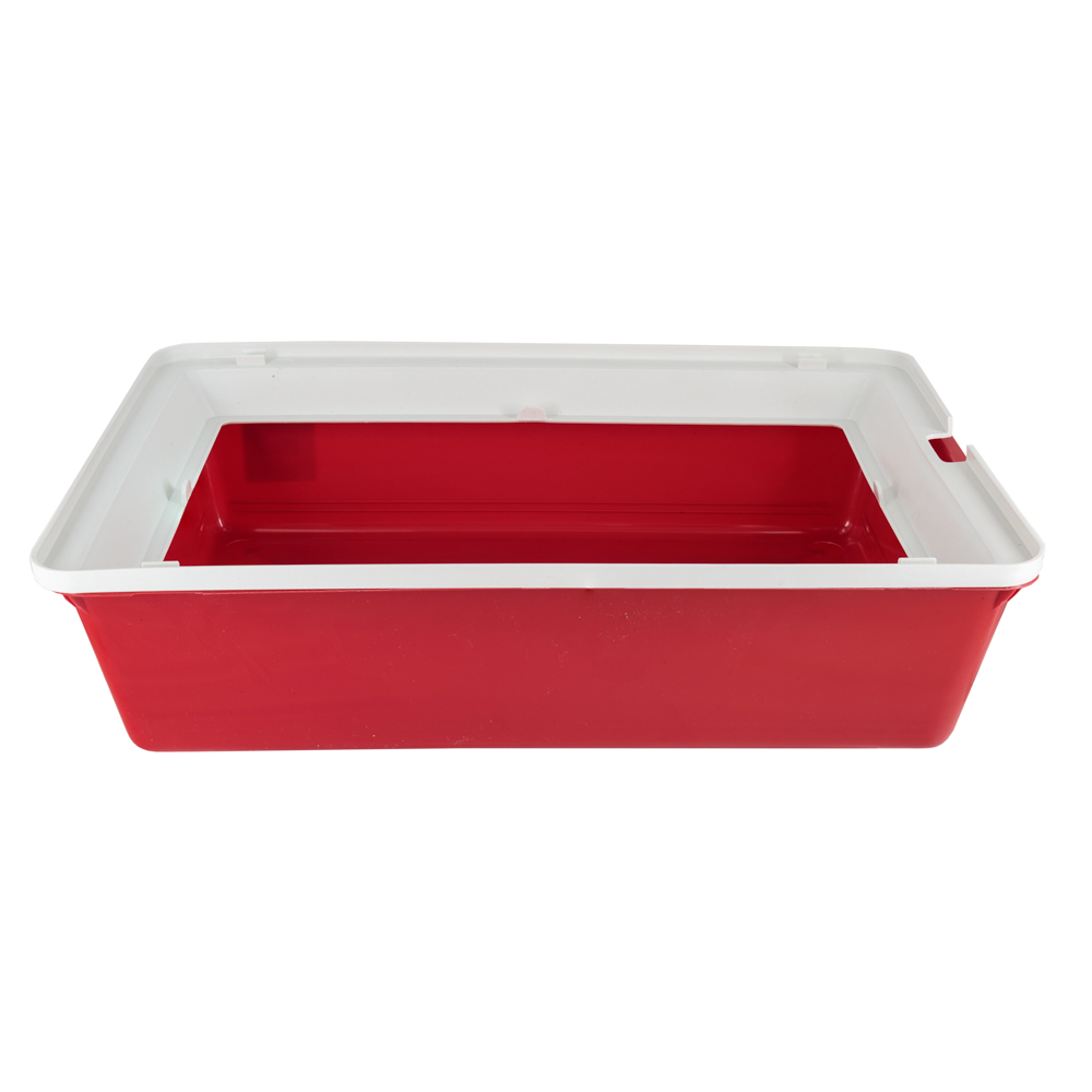 Туалет глубокий для кошек для наполнителя с рамкой, 41x29x13см, арт.№ 273-507