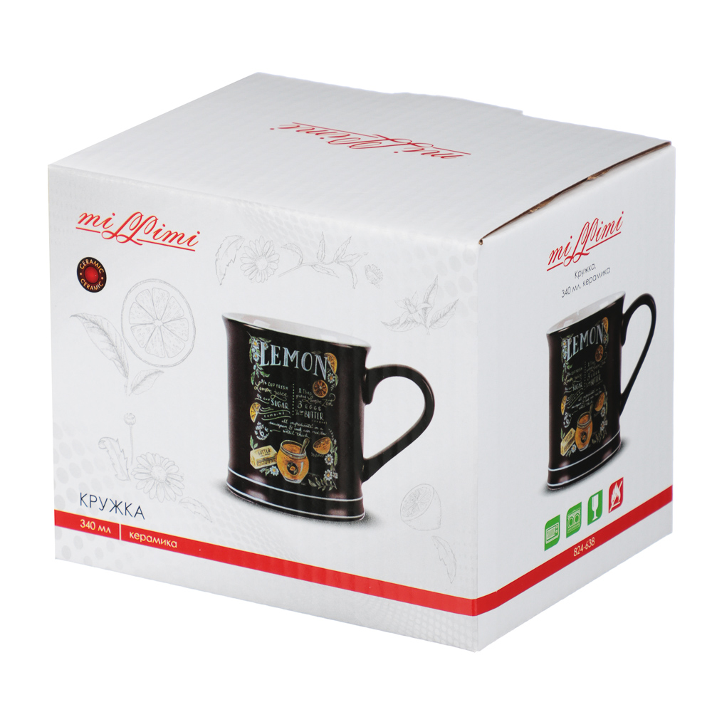 MILLIMI Лимонный курд Кружка, 340мл, керамика, арт.№ 824-638