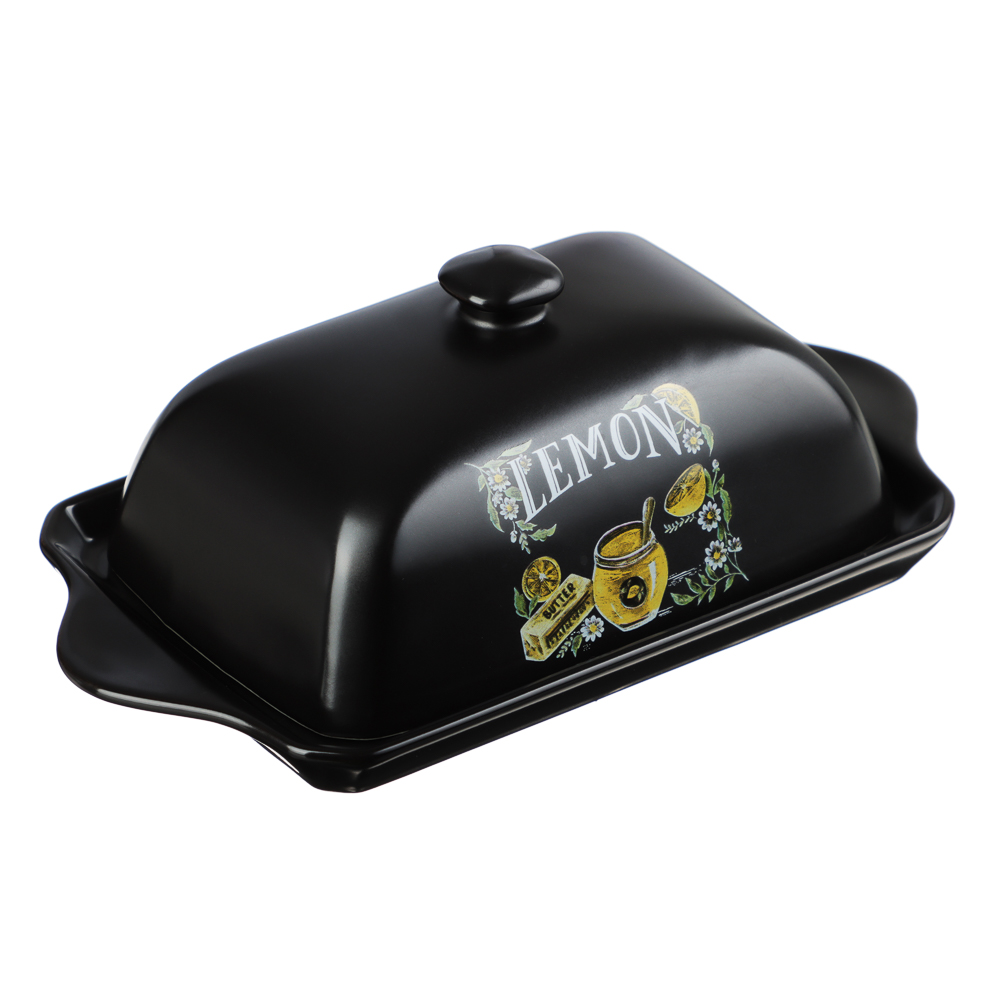 MILLIMI Лимонный курд Масленка, 19х10,5х7см, керамика, арт.№ 824-639