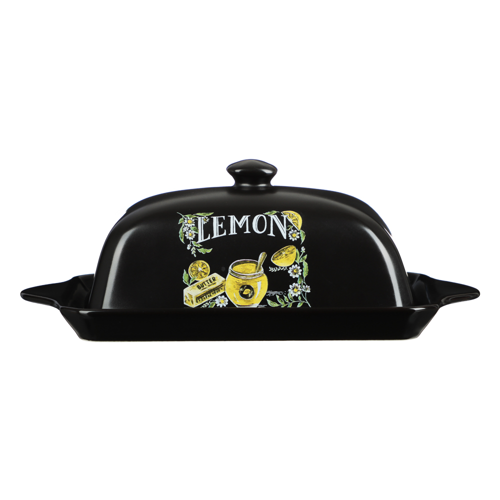 MILLIMI Лимонный курд Масленка, 19х10,5х7см, керамика, арт.№ 824-639